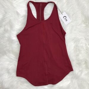 NWT Zyia Cranberry Effortless Tank Top Long XXL